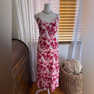 A New Day Red and White Floral Dress